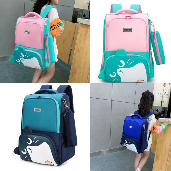 Foto 4 pulgar | Mochila Sanlin Beans Con Bonito Gato De Dibujos Animados Para Niños De Nailon, Color Rosa - Venta Internacional.
