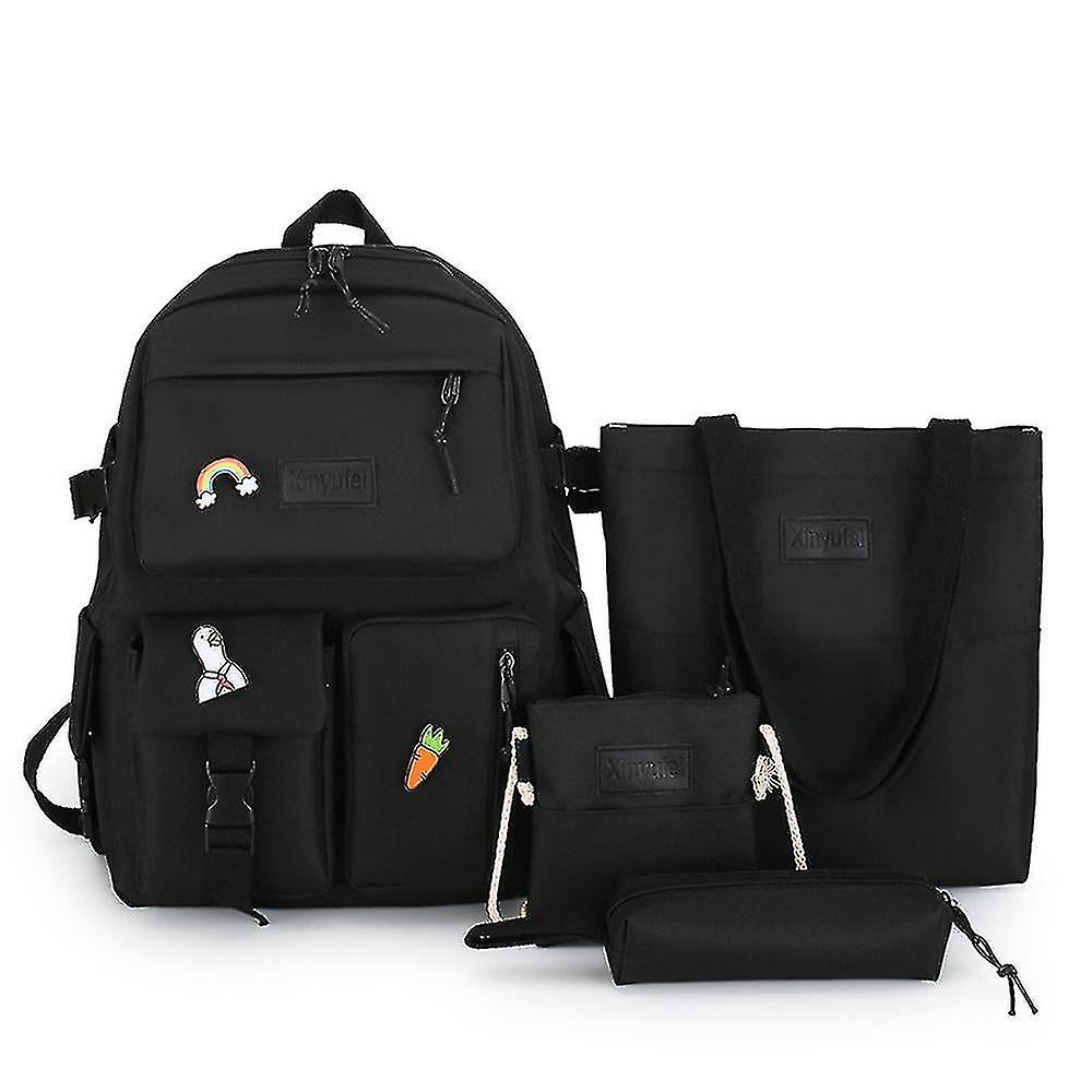 Foto 1 | Mochila Huoguo De Lona Impermeable Para La Escuela Secundaria Y La Universidad - Venta Internacional.