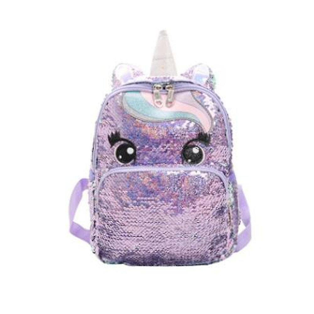 Foto 2 pulgar | Mochila Huoguo Con Lentejuelas De Unicornio Para Niños, Mochila Escolar Para Niñas - Venta Internacional.