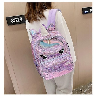 Foto 3 | Mochila Huoguo Con Lentejuelas De Unicornio Para Niños, Mochila Escolar Para Niñas - Venta Internacional.