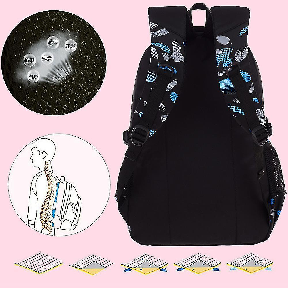 Foto 5 | Mochila Huoguo De Nailon Ligero Y Resistente Al Desgaste Para Niños - Venta Internacional.