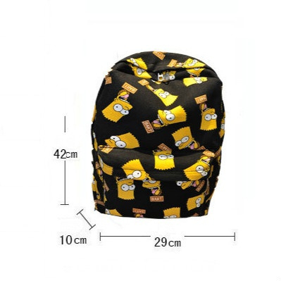 Foto 5 pulgar | Mochila Sanlin Beans Con Estampado De Los Simpson Sobre Lienzo Para Niño - Venta Internacional.