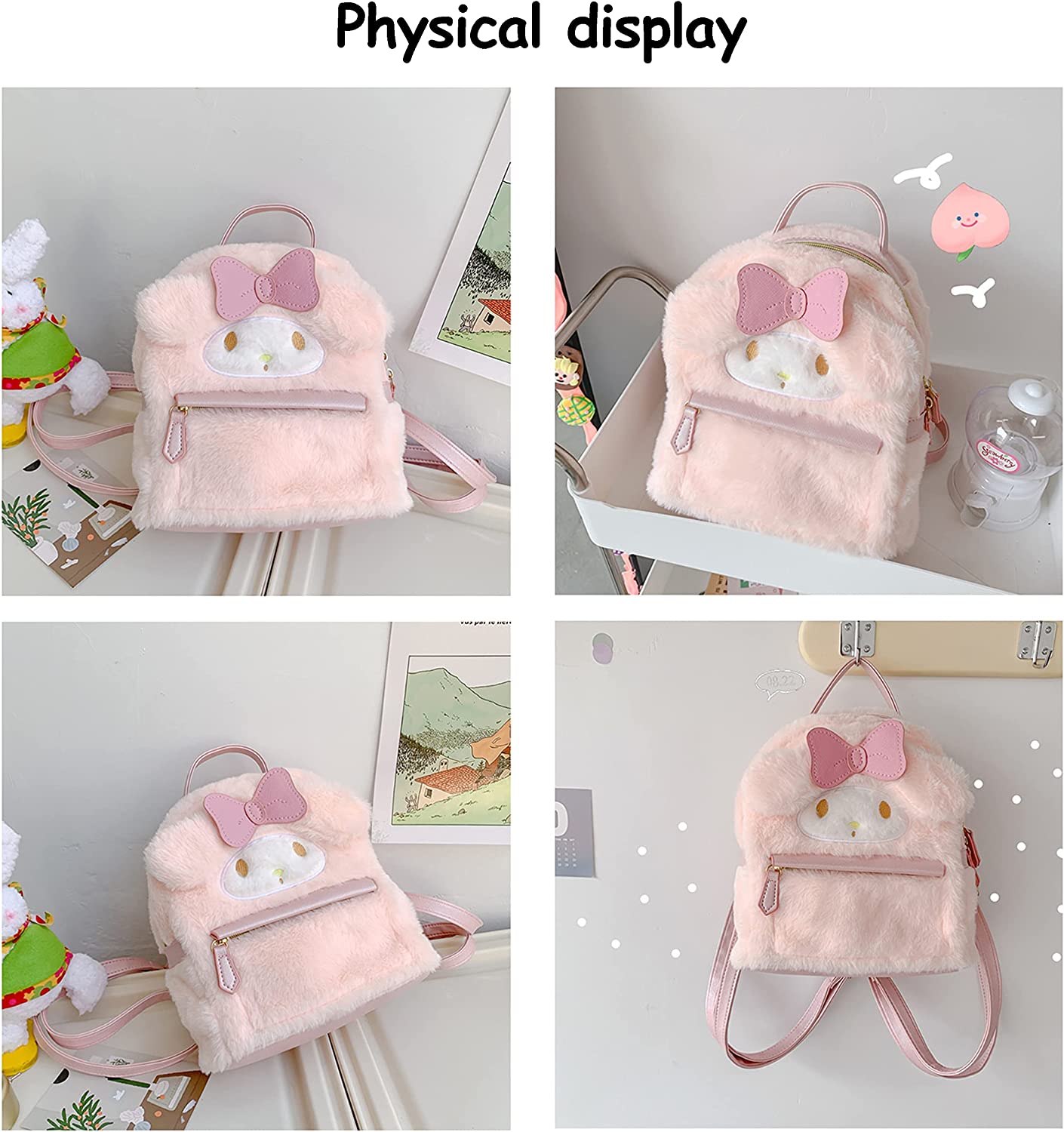 Foto 1 | Mochila De Felpa Huoguo Cute Girl Animal Para La Escuela Con Diseño 3d - Venta Internacional.