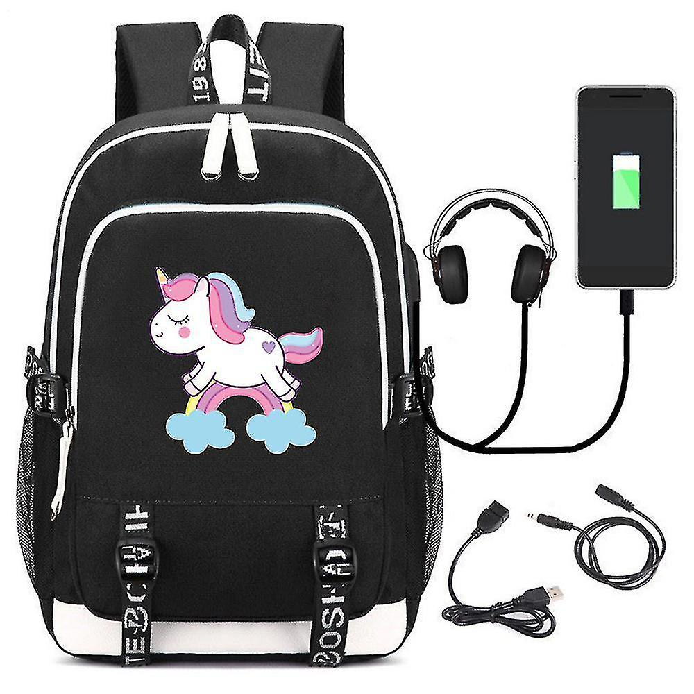 Foto 2 pulgar | Mochila Huoguo Unicorn Para Colegiala De Lona Impermeable - Venta Internacional.