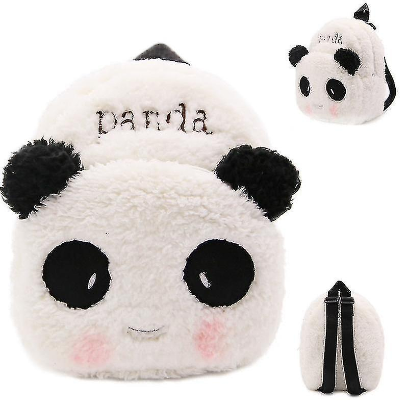 Foto 2 pulgar | Mochila Huoguo Panda White Plush Para Niños De 2 A 4 Años - Venta Internacional.