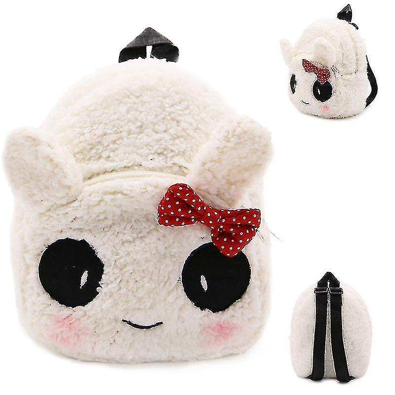 Foto 3 pulgar | Mochila Huoguo Panda White Plush Para Niños De 2 A 4 Años - Venta Internacional.