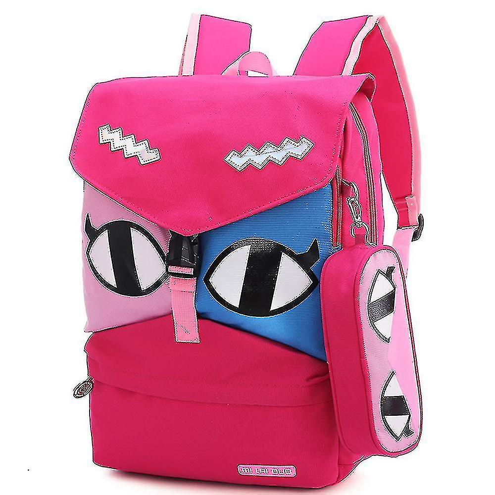 Foto 2 pulgar | Mochila Huoguo De Nailon Rojo Rosa Impermeable Para Niñas De 8 A 12 Años - Venta Internacional.
