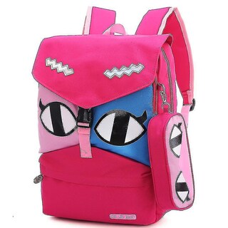 Foto 1 | Mochila Huoguo De Nailon Rojo Rosa Impermeable Para Niñas De 8 A 12 Años - Venta Internacional.