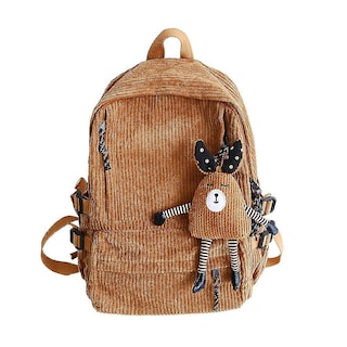 Foto 1 | Mochila Huoguo, Mochila Escolar Harajuku A Rayas De Pana Para Mujer - Venta Internacional.