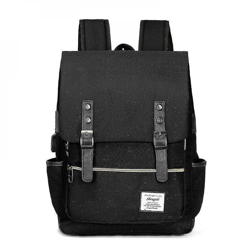 Foto 2 pulgar | Mochila Huoguo Slim Para Portátil Con Puerto De Carga Usb, Color Negro - Venta Internacional.