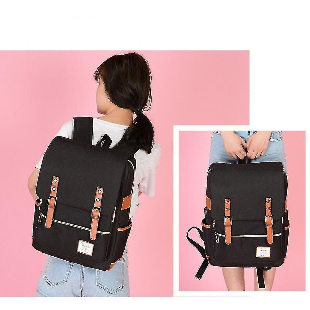 Foto 4 pulgar | Mochila Huoguo Slim Para Portátil Con Puerto De Carga Usb, Color Negro - Venta Internacional.