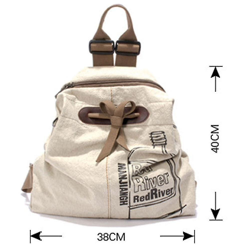 Foto 6 pulgar | Mochila Huoguo Literary And Simple 20-35l Impermeable Blanca - Venta Internacional.