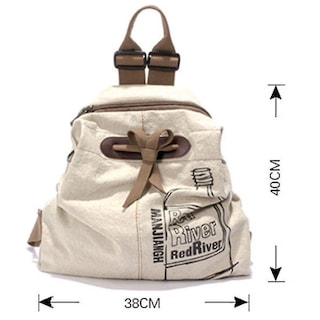 Foto 5 | Mochila Huoguo Literary And Simple 20-35l Impermeable Blanca - Venta Internacional.