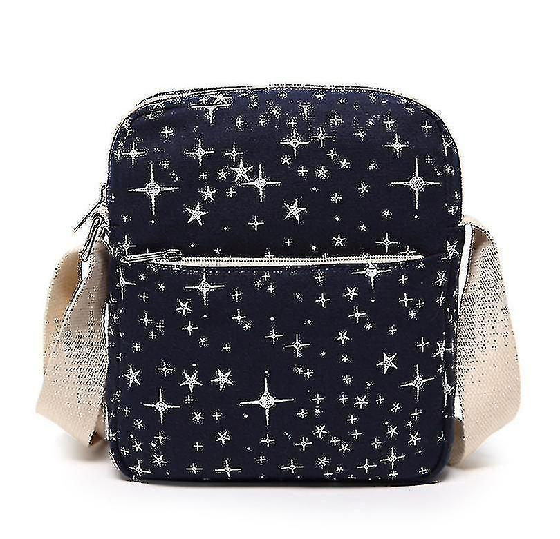 Foto 4 | Juego De Mochilas Huoguo Starry Sky Estampado De Lienzo Negro, 3 Piezas - Venta Internacional.