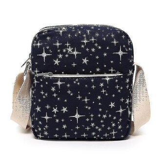 Foto 4 | Juego De Mochilas Huoguo Starry Sky Estampado De Lienzo Negro, 3 Piezas - Venta Internacional.