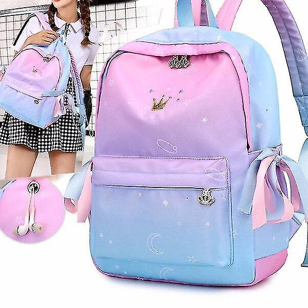 Foto 6 pulgar | Mochila Escolar Huoguo Para Niñas De Primaria De Nailon Rosa - Venta Internacional.