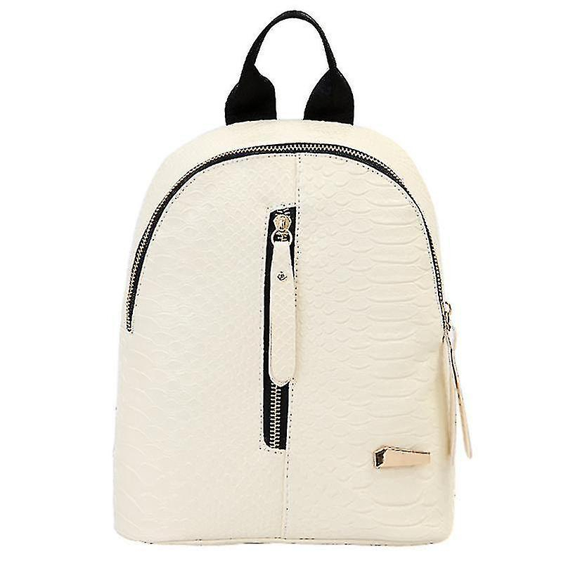 Foto 2 pulgar | Mochila Huoguo De Piel Para Niñas, Adolescentes Y Mujeres Blanca - Venta Internacional.