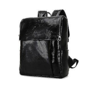 Foto 2 | Mochila Huoguo, Bolso De Viaje De Piel Sintética Para Hombre, Color Negro - Venta Internacional.