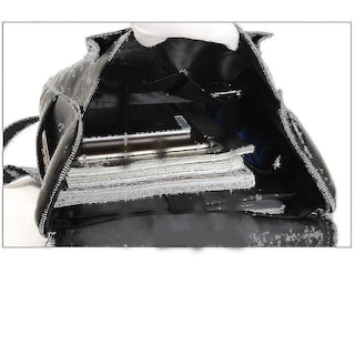 Foto 5 | Mochila Huoguo, Bolso De Viaje De Piel Sintética Para Hombre, Color Negro - Venta Internacional.