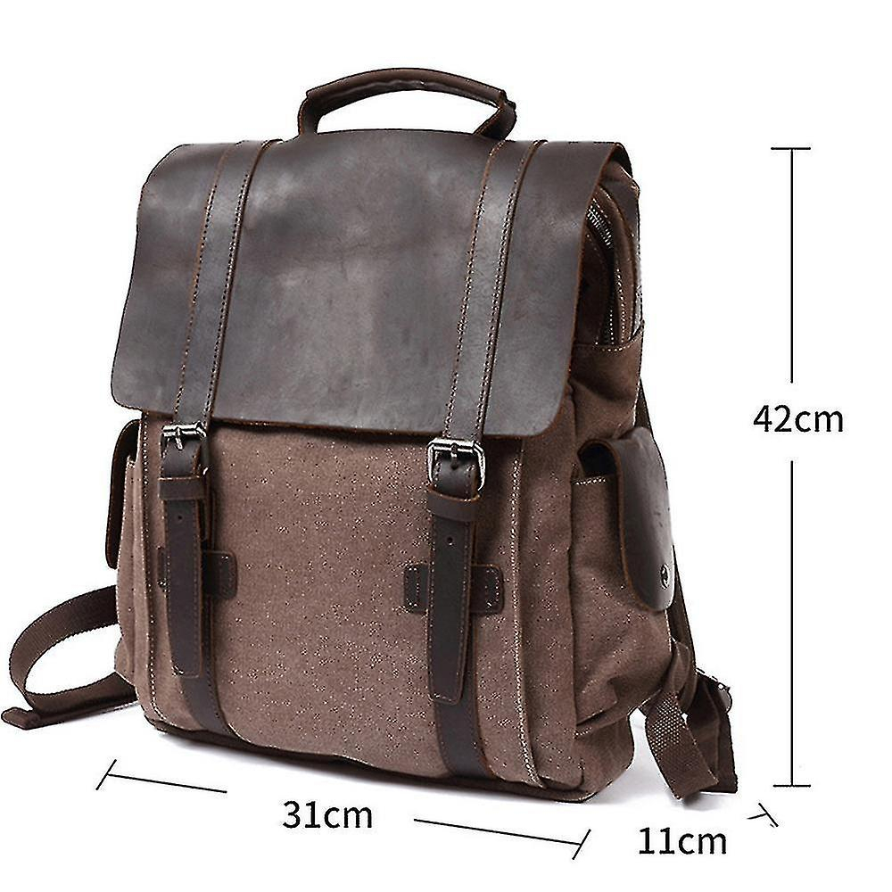 Foto 6 pulgar | Mochila Huoguo De Lona Impermeable Para Estudiantes Universitarios - Venta Internacional.