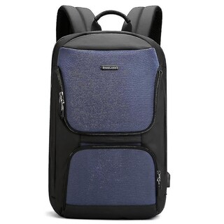 Foto 1 | Mochila Huoguo Simple Para Portátil Con Puerto Usb, Impermeable, Azul - Venta Internacional.