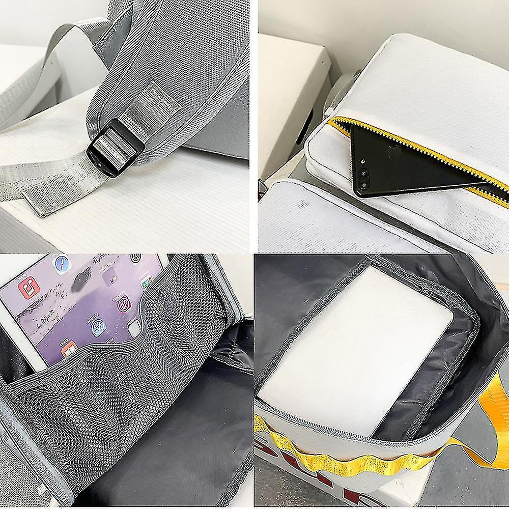 Foto 5 | Mochila Huoguo Para Hombre, Casual, Para Estudiantes De Secundaria, Azul - Venta Internacional.