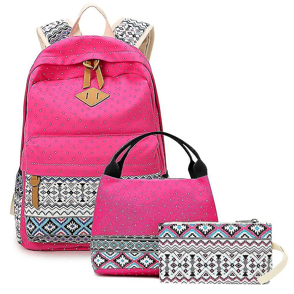 Foto 2 pulgar | Mochila Huoguo De Lona Impermeable, Juego De 9 Piezas Para Estudiantes - Venta Internacional.