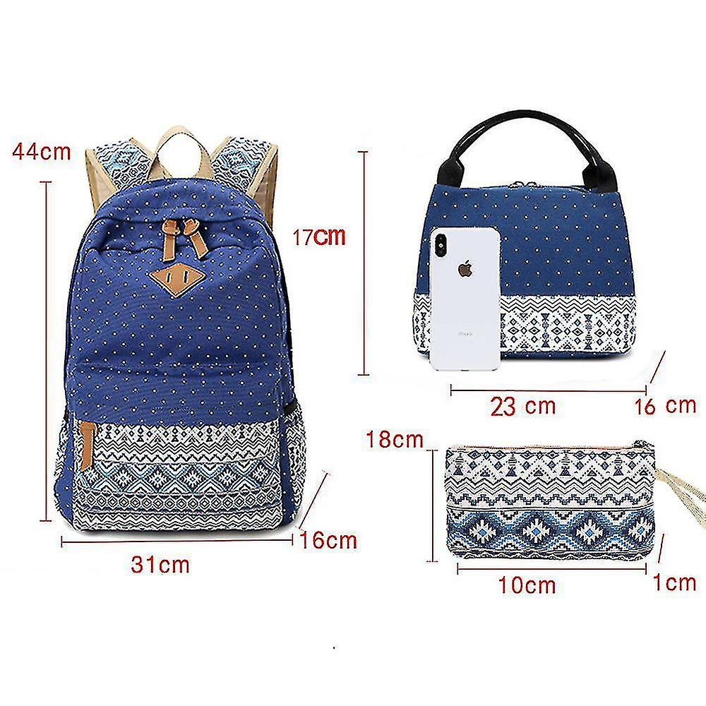Foto 6 pulgar | Mochila Huoguo De Lona Impermeable, Juego De 9 Piezas Para Estudiantes - Venta Internacional.