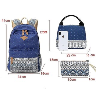 Foto 5 | Mochila Huoguo De Lona Impermeable, Juego De 9 Piezas Para Estudiantes - Venta Internacional.
