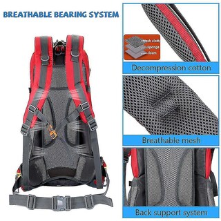 Foto 3 | Mochila Huoguo Para Acampar Al Aire Libre, Resistente Al Agua, De Nylon, Negra - Venta Internacional.