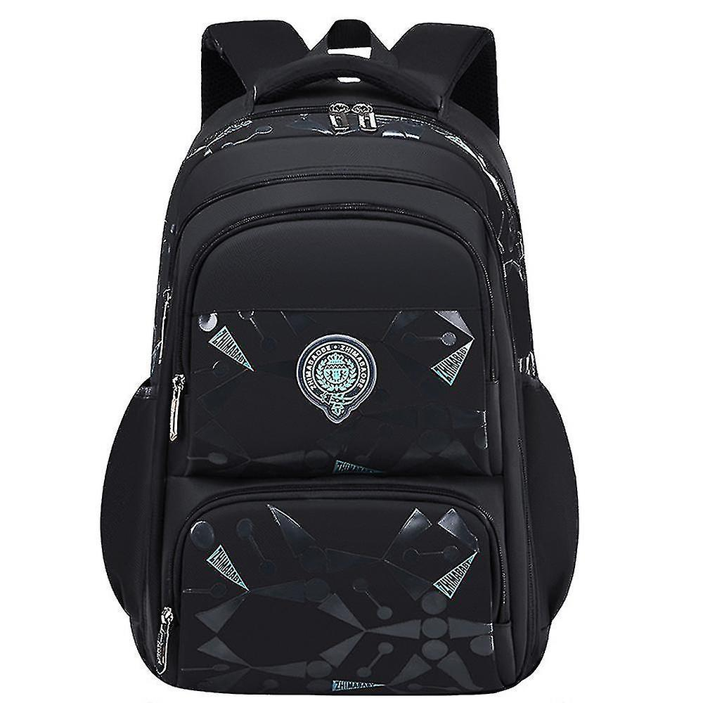 Foto 2 pulgar | Mochila Huoguo Para Niños, Grado 1-3-6, Tela Oxford Negra - Venta Internacional.