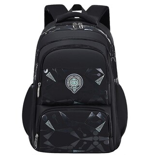 Foto 1 | Mochila Huoguo Para Niños, Grado 1-3-6, Tela Oxford Negra - Venta Internacional.