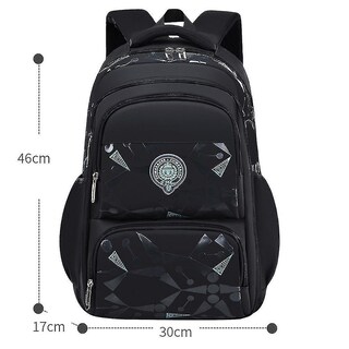 Foto 2 | Mochila Huoguo Para Niños, Grado 1-3-6, Tela Oxford Negra - Venta Internacional.