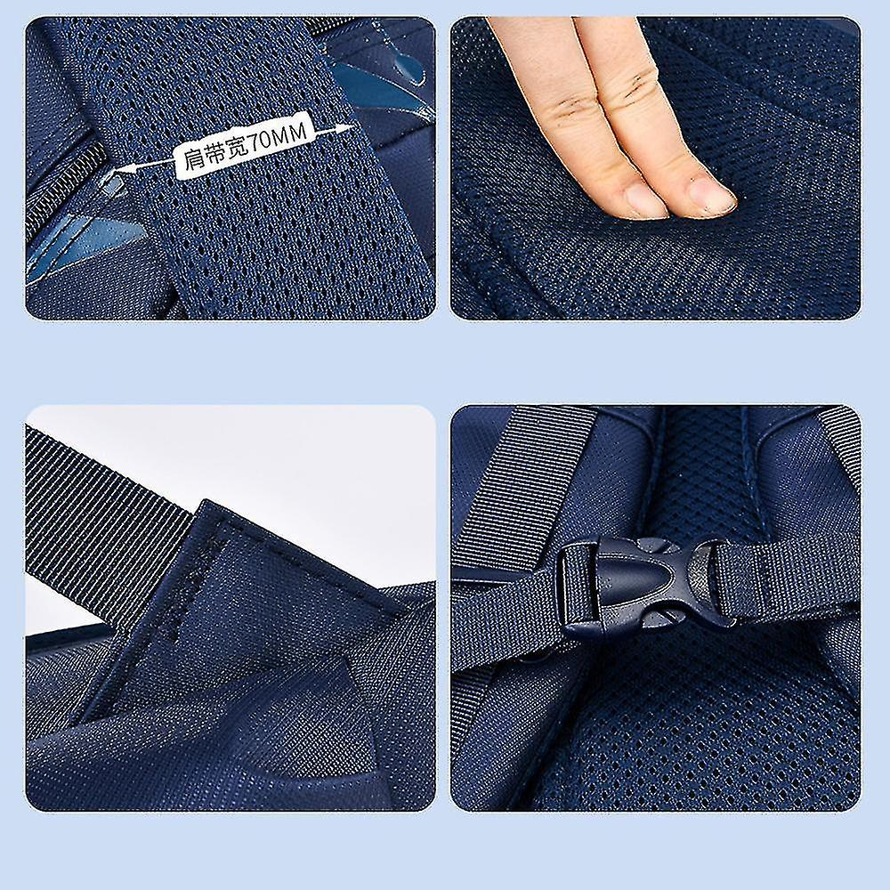 Foto 4 pulgar | Mochila Huoguo Para Niños, Grado 1-3-6, Tela Oxford Negra - Venta Internacional.
