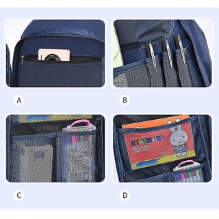 Foto 4 | Mochila Huoguo Para Niños, Grado 1-3-6, Tela Oxford Negra - Venta Internacional.