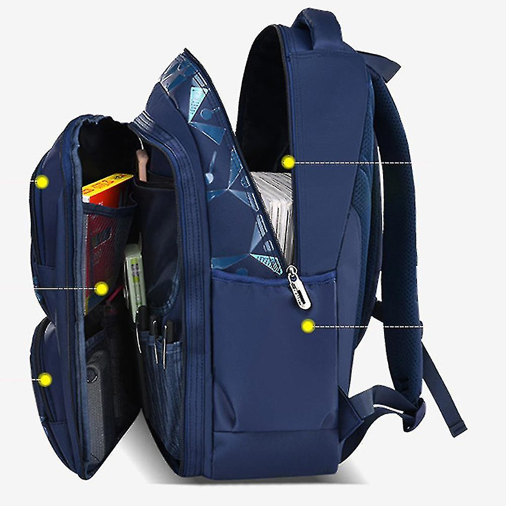 Foto 6 pulgar | Mochila Huoguo Para Niños, Grado 1-3-6, Tela Oxford Negra - Venta Internacional.