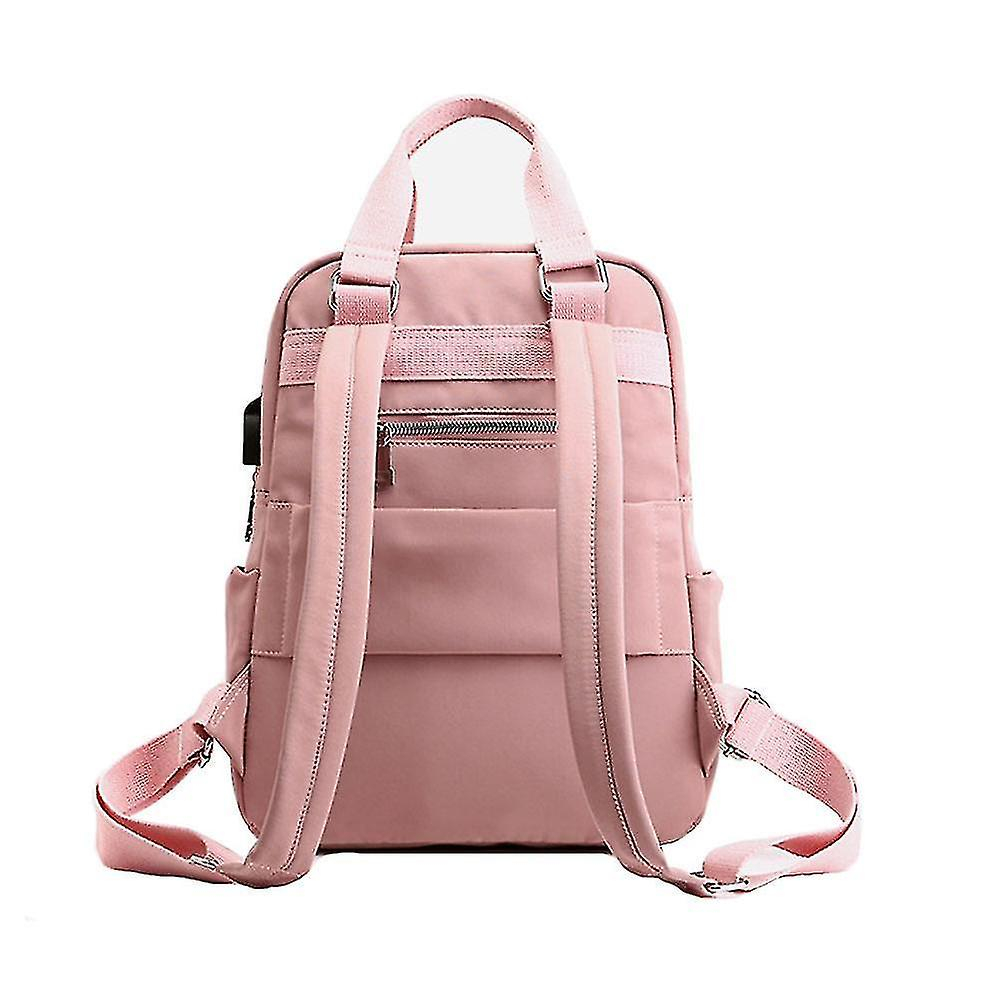 Foto 4 pulgar | Mochila Huoguo Leisure Fashion Para Mujer Con Carga Usb Rosa - Venta Internacional.