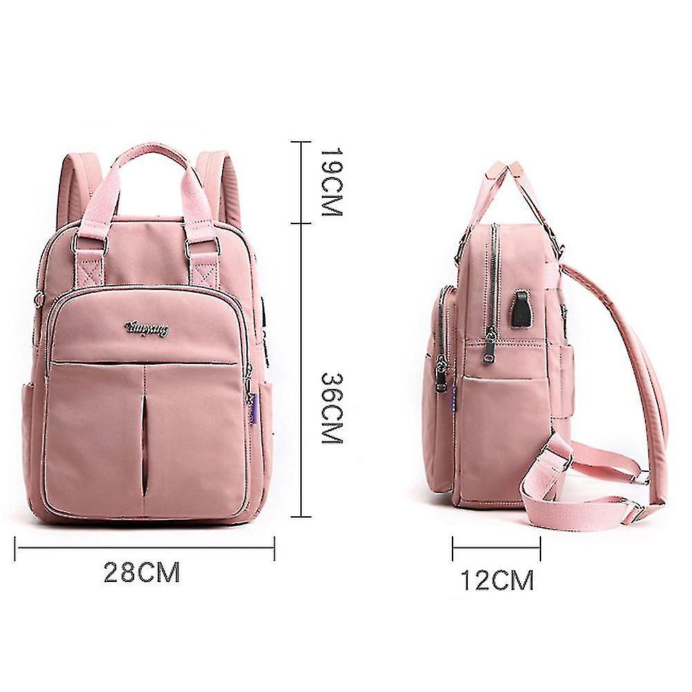 Foto 6 pulgar | Mochila Huoguo Leisure Fashion Para Mujer Con Carga Usb Rosa - Venta Internacional.