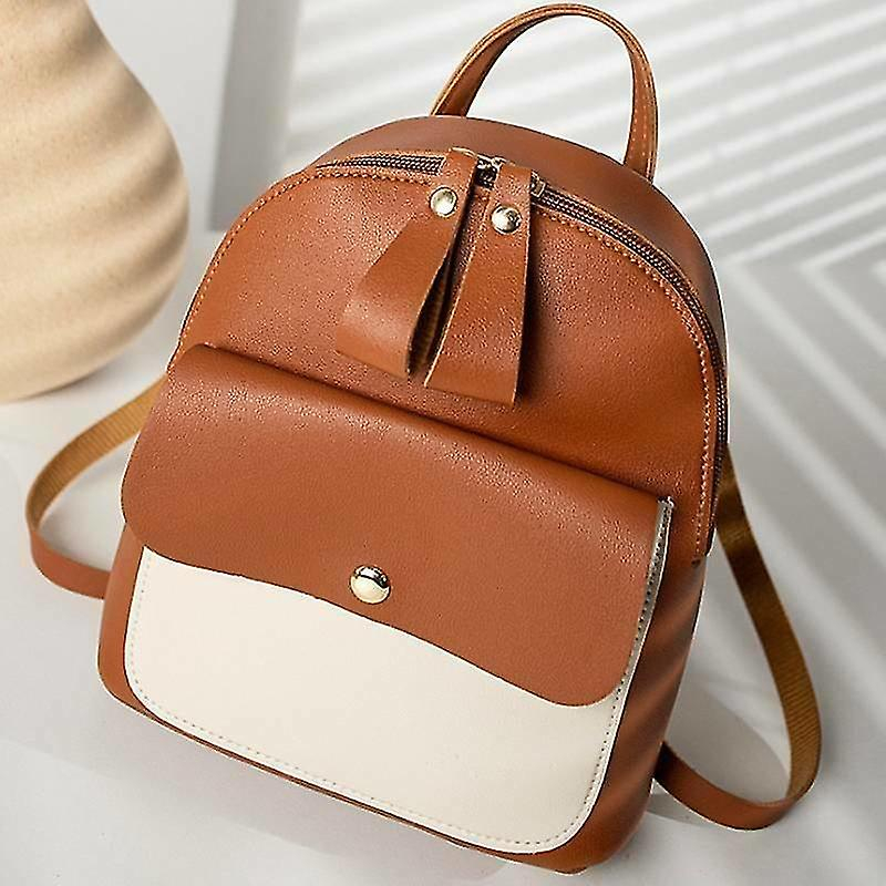 Foto 4 pulgar | Mochila Huoguo Minibolso Casual Para Mujer, Color Marrón - Venta Internacional.