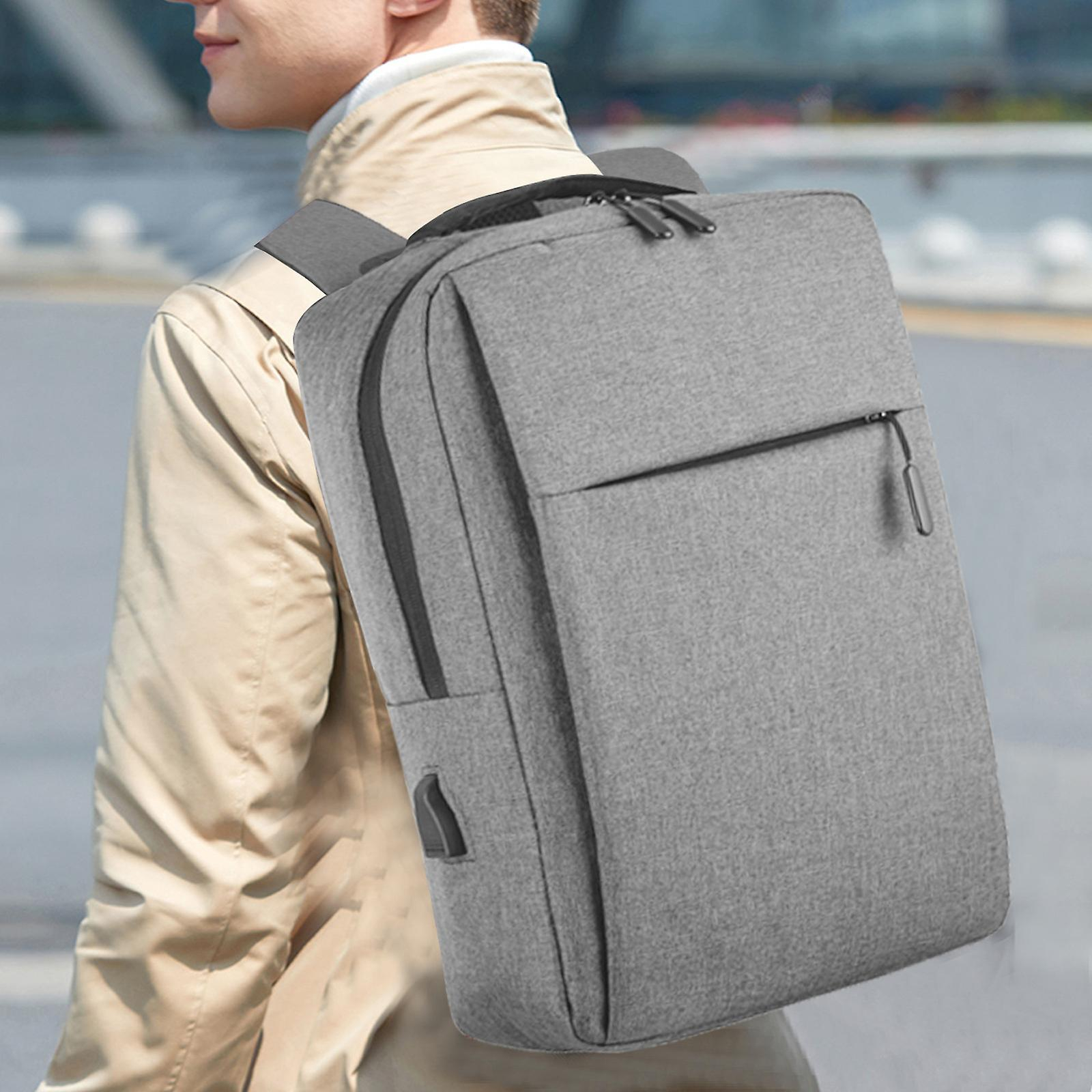 Foto 3 pulgar | Mochila Para Portátil Huoguo 15.6 Pulgadas Con Puerto De Carga Usb, Gris - Venta Internacional.