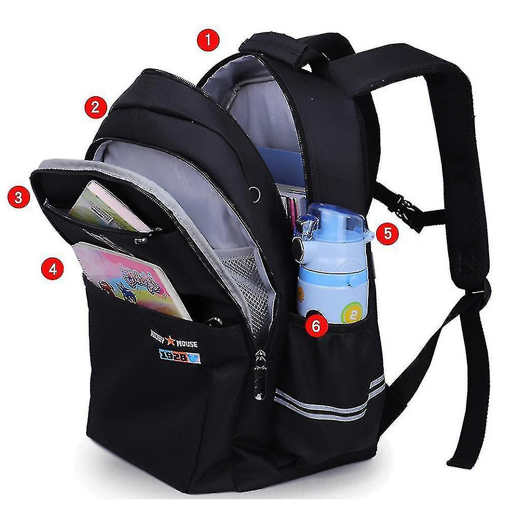 Foto 3 pulgar | Mochila Huoguo De Poliéster Azul Impermeable Para Niños De 6 A 10 Años - Venta Internacional.