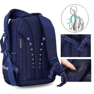 Foto 3 | Mochila Huoguo De Poliéster Azul Impermeable Para Niños De 6 A 10 Años - Venta Internacional.