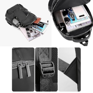 Foto 2 | Mochila Huoguo, Bolso Casual De Viaje Para Hombre, Impermeable, Verde - Venta Internacional.