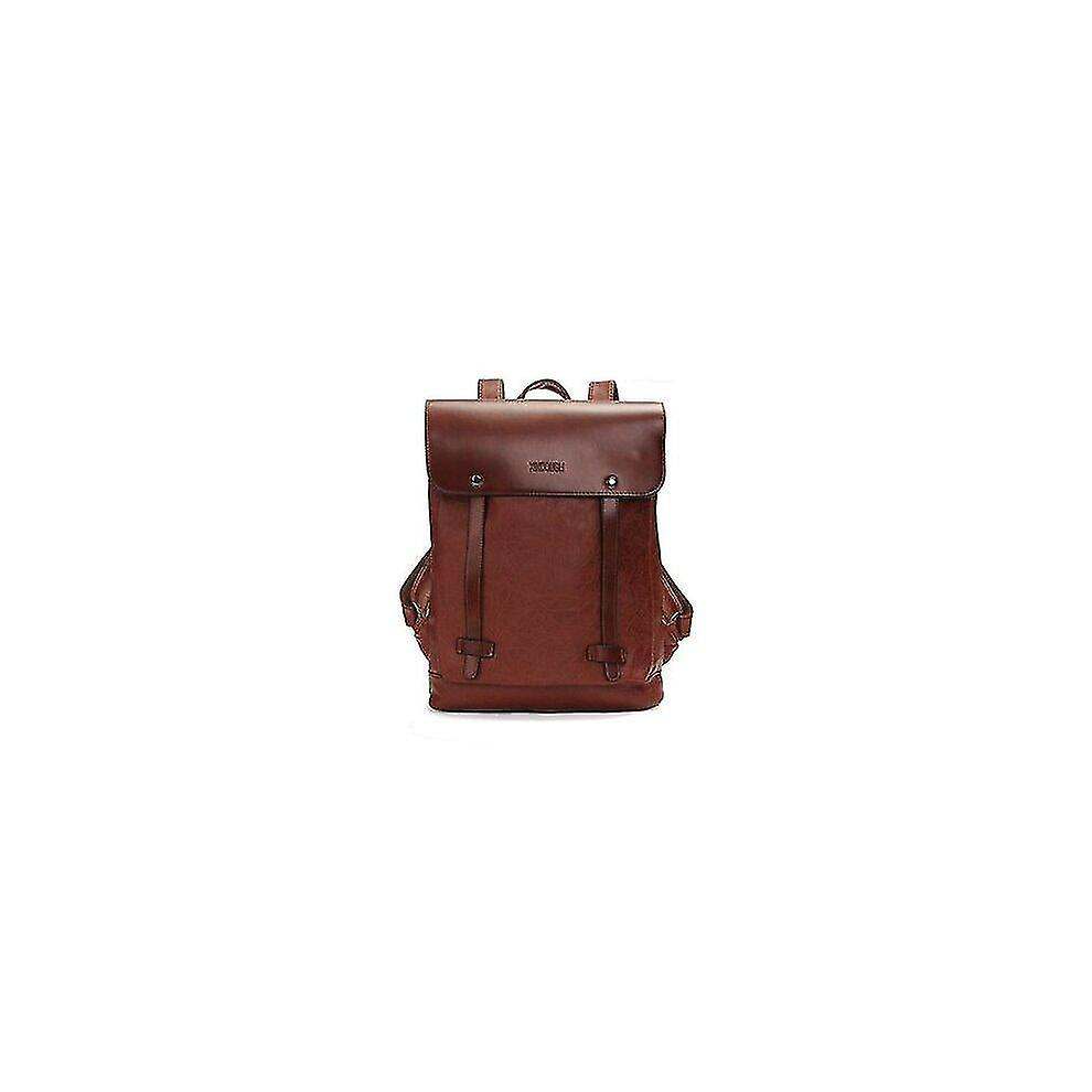 Foto 2 pulgar | Mochila Huoguo Mochila Escolar Vintage De Piel Sintética Marrón - Venta Internacional.