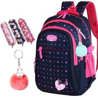 Foto 1 | Mochila Huoguo De Nailon Con Estampado De Estrellas Para Niñas De Primaria - Venta Internacional.