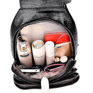 Foto 5 | Mochila Huoguo Vintage De Piel Para Mujer, Negro, Vino, Rojo, Azul - Venta Internacional.