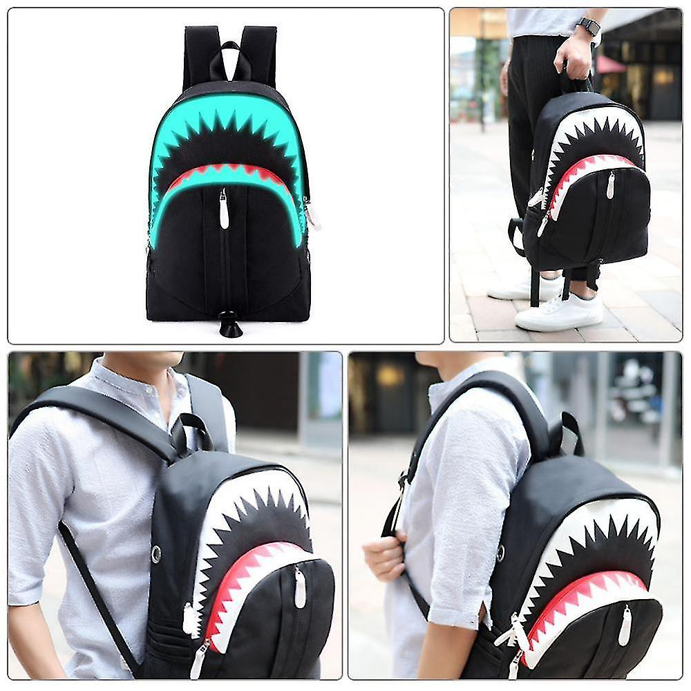 Foto 3 pulgar | Mochila Sanlin Beans Luminous Shark Con Carga Usb 35l - Venta Internacional.
