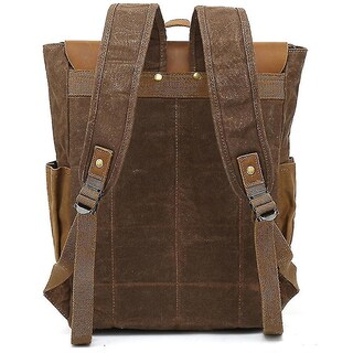 Foto 1 | Mochila Huoguo Canvas Impermeable Para Hombre Rosa Rojo 33x13x42cm - Venta Internacional.