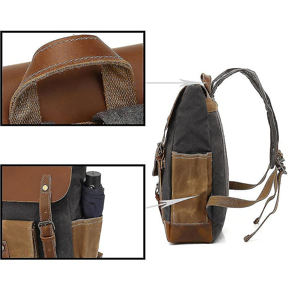 Foto 4 pulgar | Mochila Huoguo Canvas Impermeable Para Hombre Rosa Rojo 33x13x42cm - Venta Internacional.