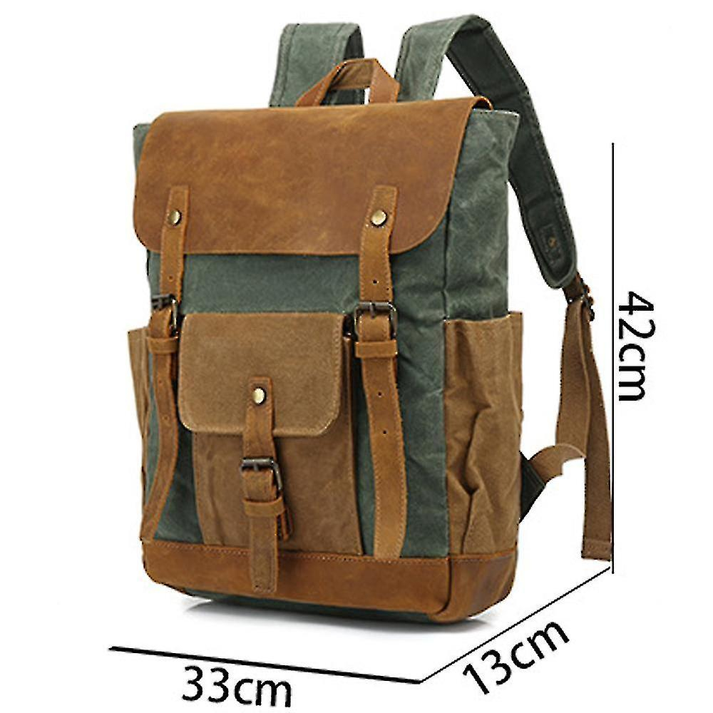 Foto 5 | Mochila Huoguo Canvas Impermeable Para Hombre Rosa Rojo 33x13x42cm - Venta Internacional.